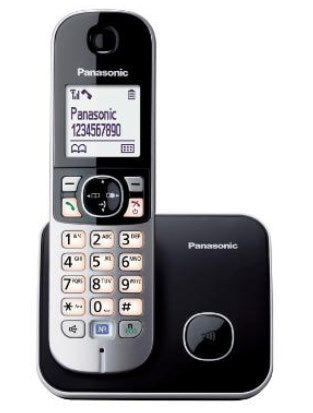 Panasonic | Безжичен | KX-TG6811FXB | Вграден дисплей | ID на обаждащия се | Черно | Конферентен разговор | Капацитет на телефонния указател 120 записа | Високоговорител | Безжична връзка