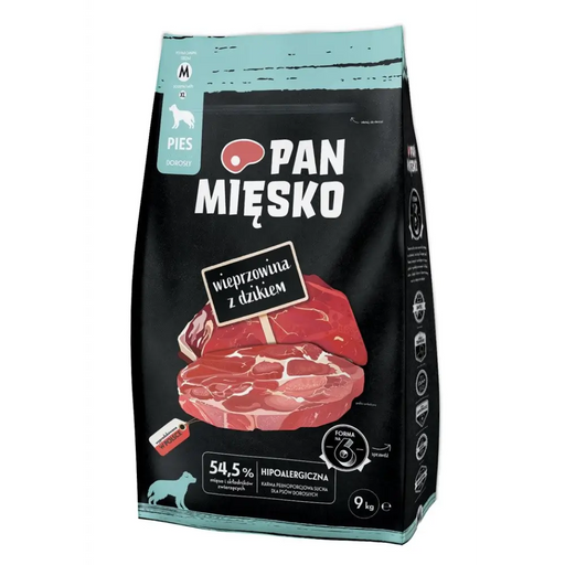 PAN MIĘSKO Свинско с диво прасе М - суха храна за кучета