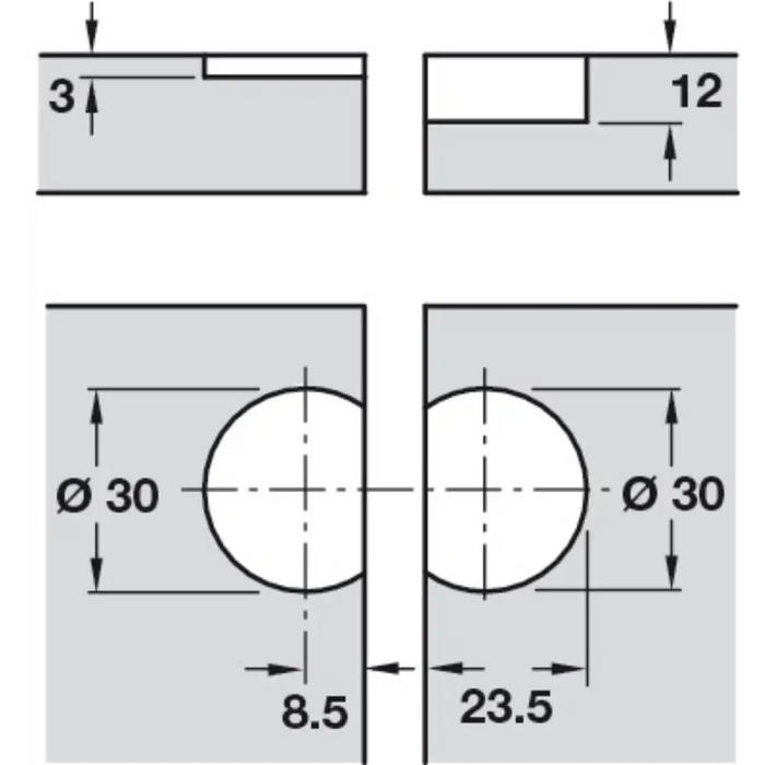 ПАНТА КЛАПВАЩА ВРАТА 2БР. HÄFELE