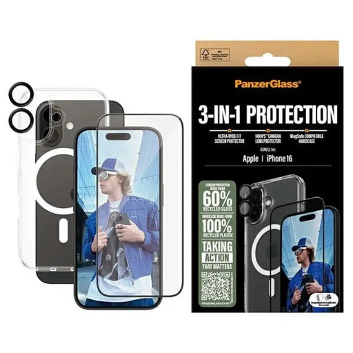 PanzerGlass Bundle 3in1 iPhone 16 6.1’’ D3O Hardcase