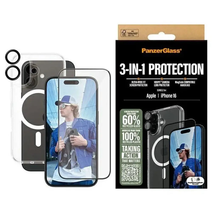PanzerGlass Bundle 3in1 iPhone 16 6.1’’ D3O Hardcase