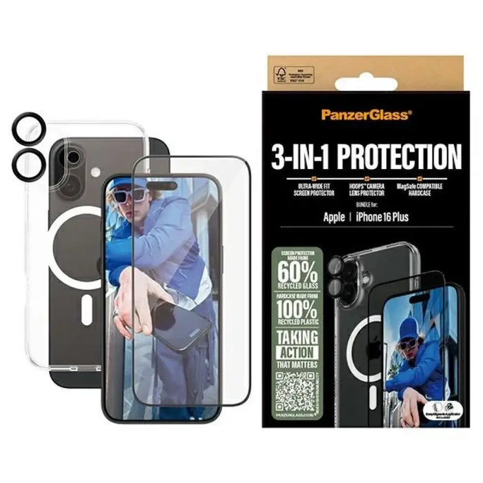 PanzerGlass Bundle 3in1 iPhone 16 Plus 6.7’’ D3O Hardcase