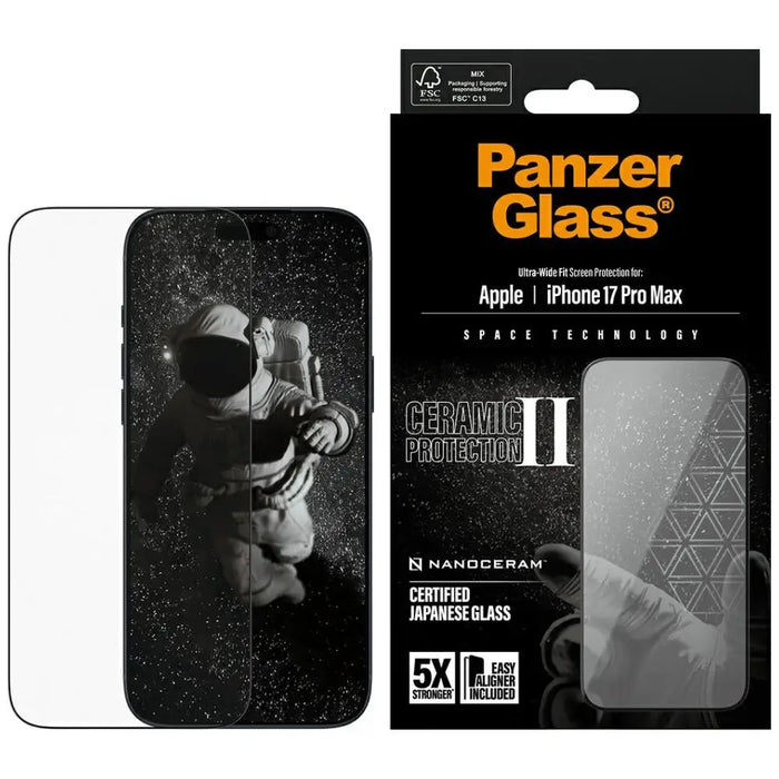 PanzerGlass Ceramic II Ultra-Wide Fit EasyAligne Tempered
