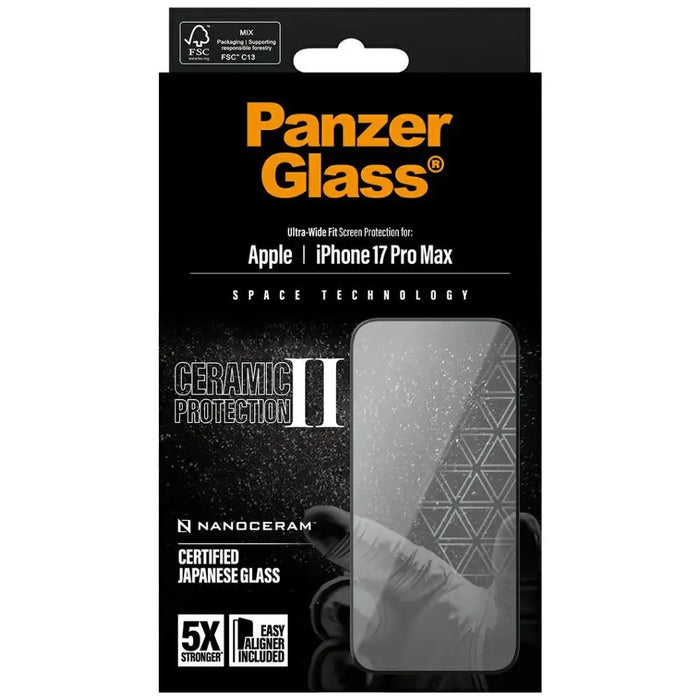 PanzerGlass Ceramic II Ultra-Wide Fit EasyAligne Tempered