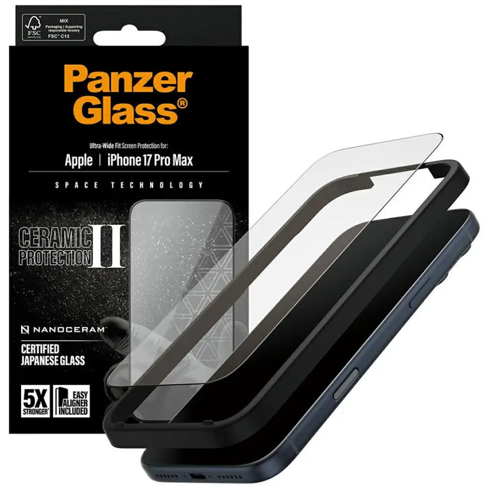 PanzerGlass Ceramic II Ultra-Wide Fit EasyAligne Tempered
