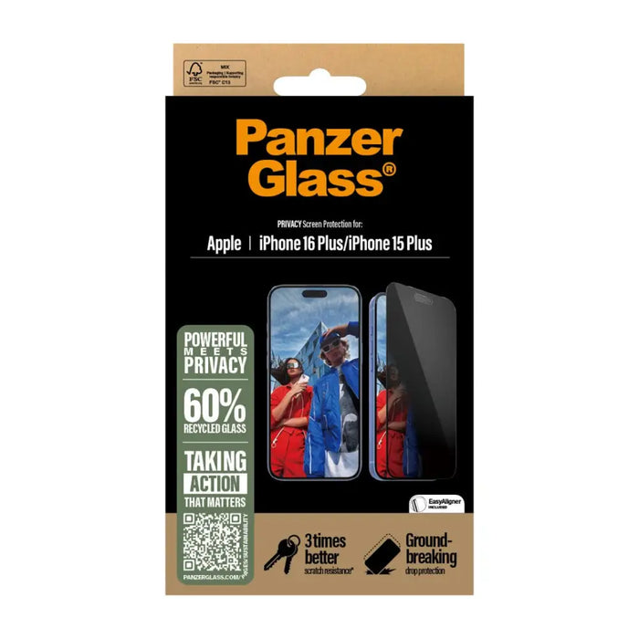 PanzerGlass Privacy Screen Protector iPhone 16 Plus 6.7’’