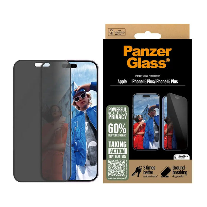 PanzerGlass Privacy Screen Protector iPhone 16 Plus 6.7’’