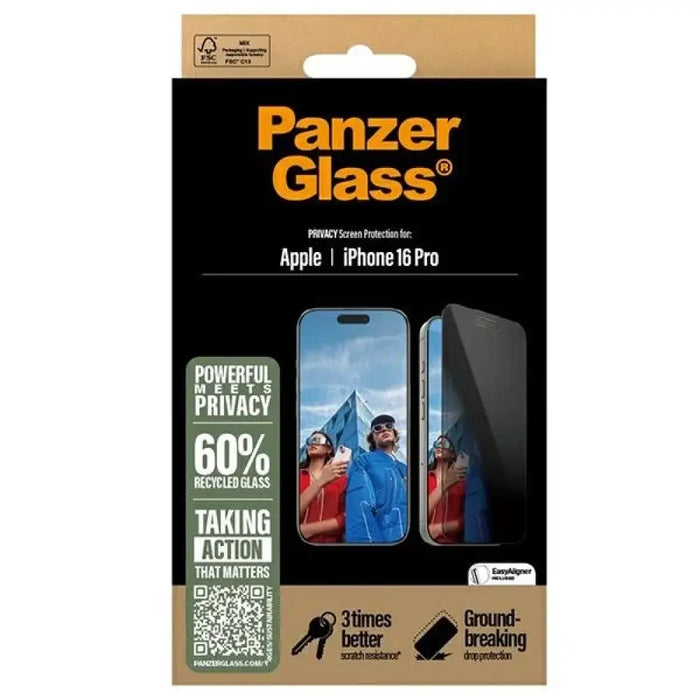 PanzerGlass Privacy Screen Protector iPhone 16 Pro 6.3’’