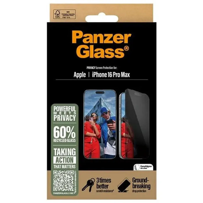 PanzerGlass Privacy Screen Protector iPhone 16 Pro Max