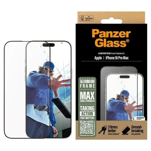 PanzerGlass Screen Protector Алуминиева рамка iPhone 16 Pro