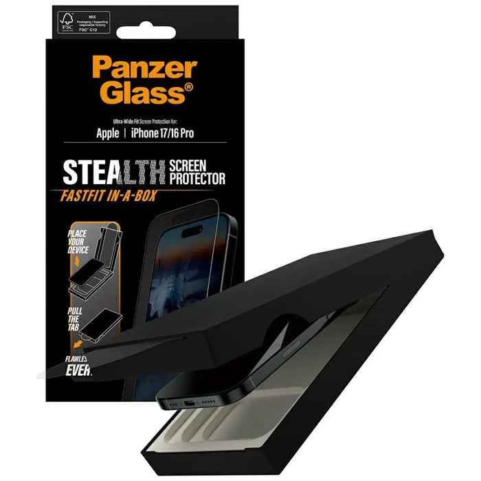 PanzerGlass Stealth Ultra-Wide Fit Fastfit Tempered Glass