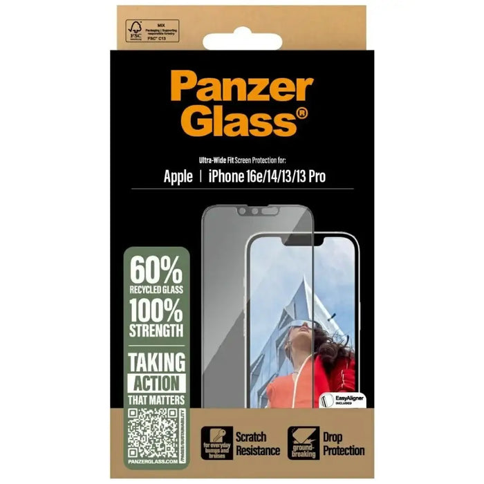 PanzerGlass Ultra-Wide Fit Tempered Glass за iPhone 13 / 13