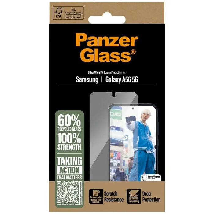 PanzerGlass Ultra-Wide Fit Tempered Glass за Samsung Galaxy