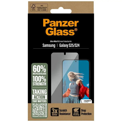 PanzerGlass Ultra-Wide Fit Tempered Glass за Samsung Galaxy