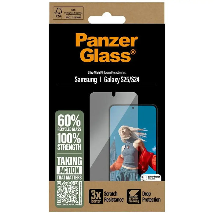 PanzerGlass Ultra-Wide Fit Tempered Glass за Samsung Galaxy