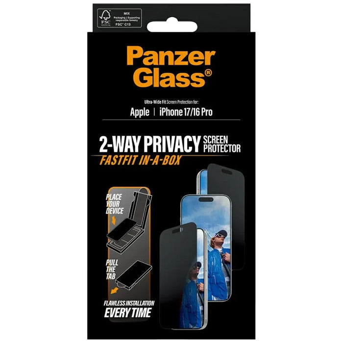 PanzerGlass ултраширокоцветно стъклено стъкло Fastfit