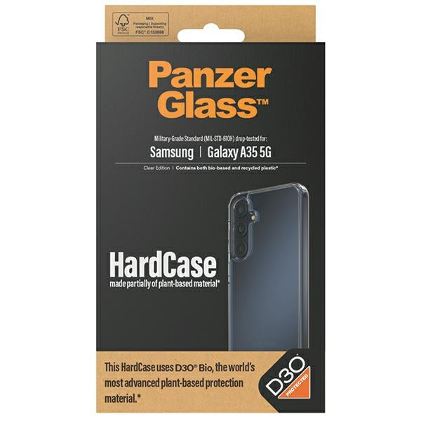 PanzerGlass HardCase с D3O® био и военен сертификат за Samsung Galaxy A35 5G - прозрачен