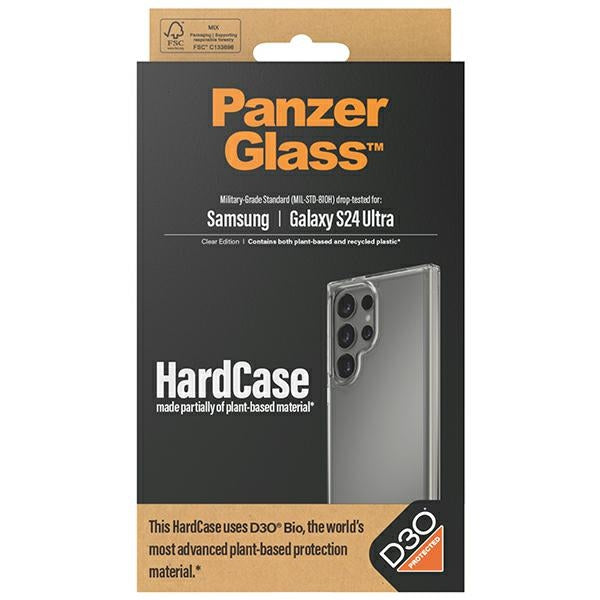 PanzerGlass HardCase с D3O® био и военен сертификат за Samsung Galaxy S24 Ultra - прозрачен