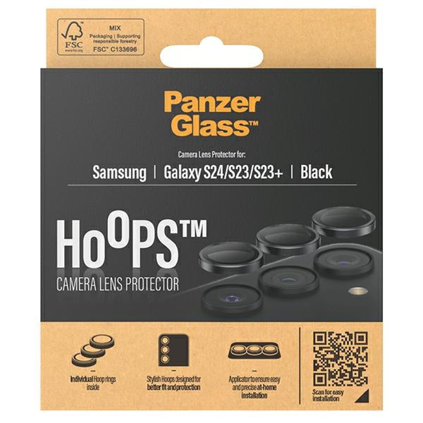 Защита на камерата PanzerGlass Hoops за Samsung Galaxy S24 / S23 / S23+ - с черна рамка