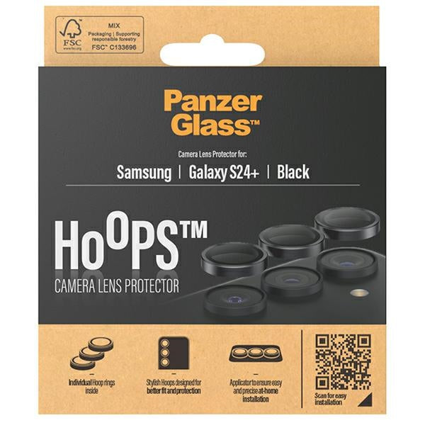 Защита на камерата PanzerGlass Hoops за Samsung Galaxy S24+ - с черна рамка