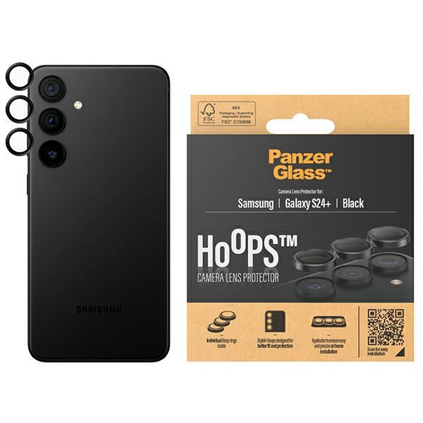 Защита на камерата PanzerGlass Hoops за Samsung Galaxy S24+ - с черна рамка