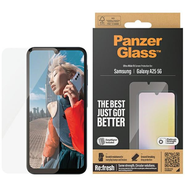 Закалено стъкло PanzerGlass Ultra-Wide Fit за Samsung Galaxy A25 5G