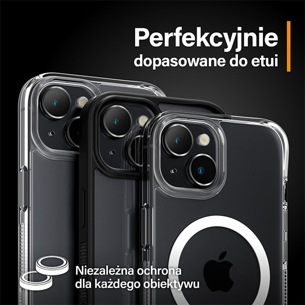 Защита на камерата PanzerGlass Hoops за iPhone 15/15 Plus - с черна рамка