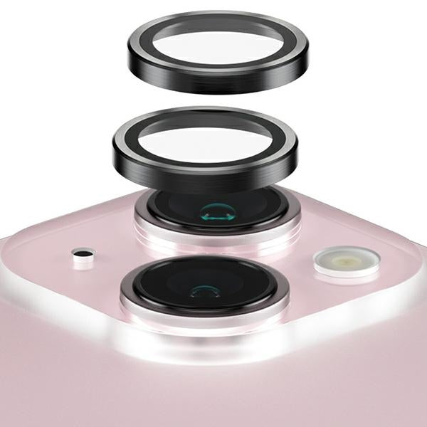 Защита на камерата PanzerGlass Hoops за iPhone 15/15 Plus - с черна рамка