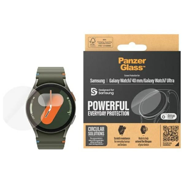 Закалено стъкло PanzerGlass за Samsung Galaxy Watch Ultra (47mm)/ Watch 7 (40mm)