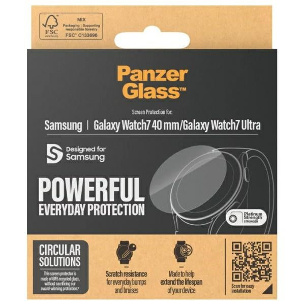 Закалено стъкло PanzerGlass за Samsung Galaxy Watch Ultra (47mm)/ Watch 7 (40mm)