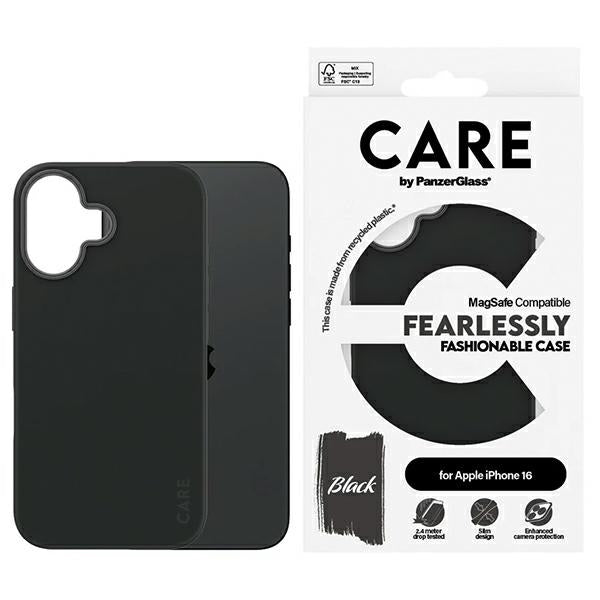 CARE by PanzerGlass Fashion Case iPhone 16 6.1" черен/черен MagSafe 1377