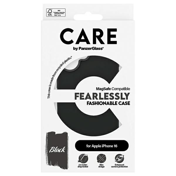 CARE by PanzerGlass Fashion Case iPhone 16 6.1" черен/черен MagSafe 1377