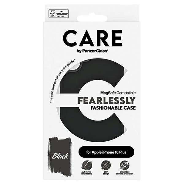 CARE by PanzerGlass Fashion Case iPhone 16 Plus 6.7" черен/черен MagSafe 1379