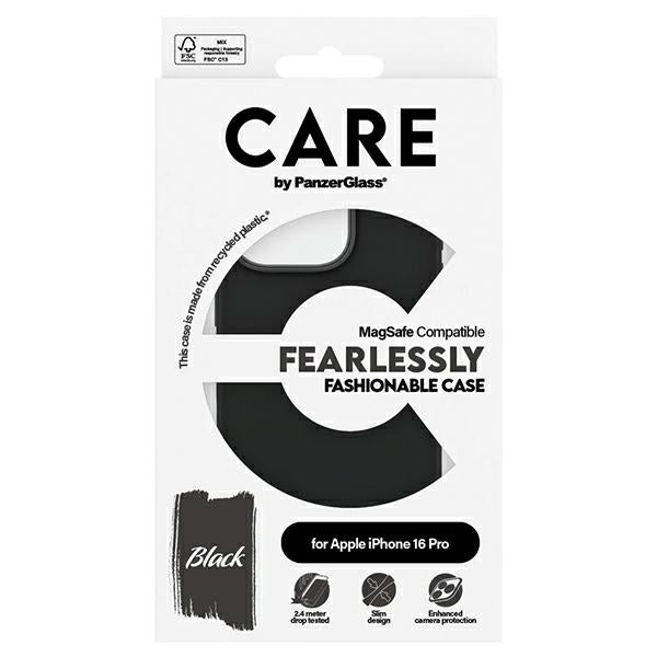 CARE by PanzerGlass Fashion Case iPhone 16 Pro 6.3" черен/черен MagSafe 1378