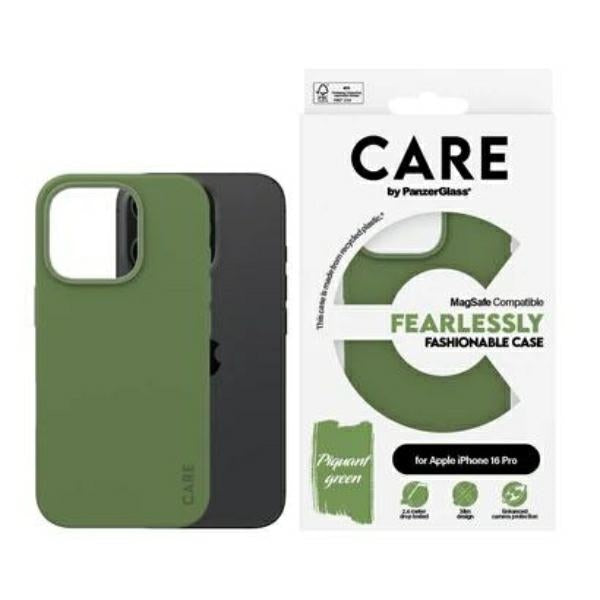 CARE by PanzerGlass Fashion Case iPhone 16 Pro 6.3" зелен/зелен MagSafe 1386