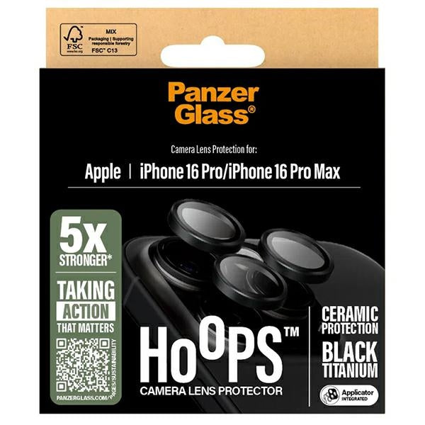 PanzerGlass Hoops керамичен протектор за лещи iPhone 16 Pro 6.3" / 16 Pro Max 6.9" 1282