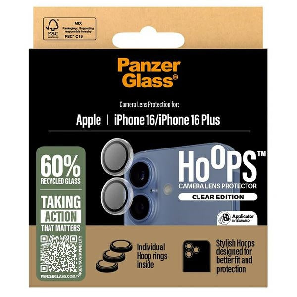 Прозрачен протектор за обектив PanzerGlass Hoops iPhone 16 6.1" / 16 Plus 6.7" 1285