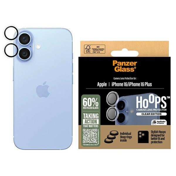 Прозрачен протектор за обектив PanzerGlass Hoops iPhone 16 6.1" / 16 Plus 6.7" 1285