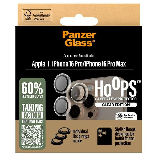 Прозрачен протектор за обектив PanzerGlass Hoops iPhone 16 Pro 6.3" / 16 Pro Max 6.9" 1286