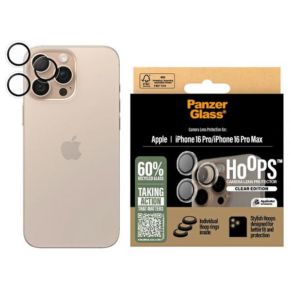 Прозрачен протектор за обектив PanzerGlass Hoops iPhone 16 Pro 6.3" / 16 Pro Max 6.9" 1286