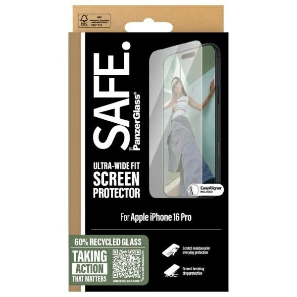 SAFE от PanzerGlass iPhone 16 Pro 6.3" протектор за екран Ultra-Wide Fit SAFE95876