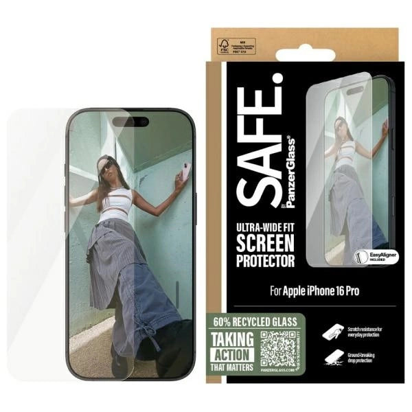 SAFE от PanzerGlass iPhone 16 Pro 6.3" протектор за екран Ultra-Wide Fit SAFE95876