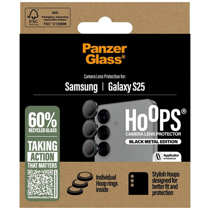 PanzerGlass Hoops Lens Protector Tempered Glass за Samsung Galaxy S25 черен