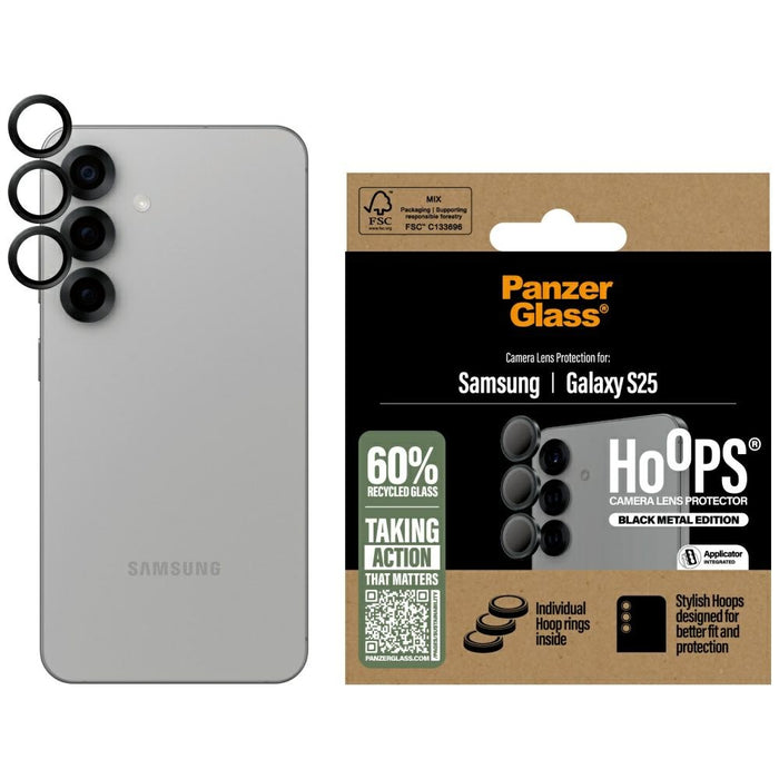 PanzerGlass Hoops Lens Protector Tempered Glass за Samsung Galaxy S25 черен