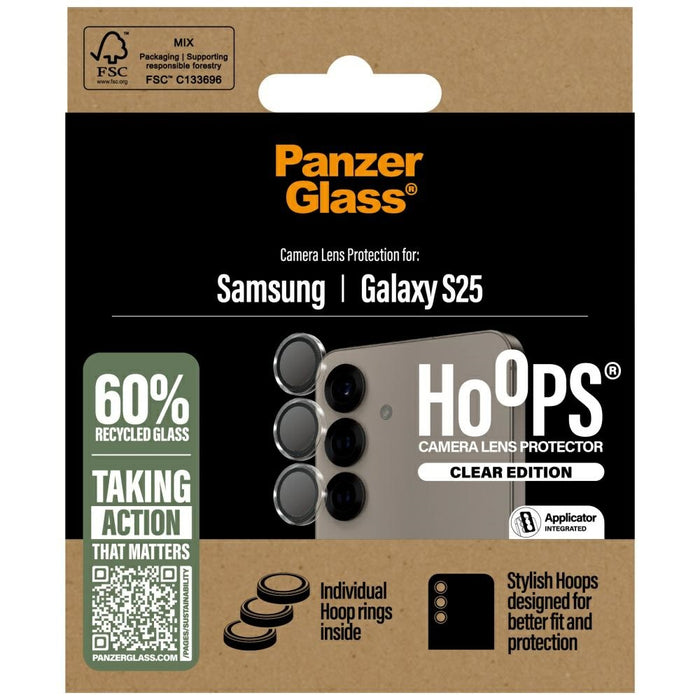 PanzerGlass Hoops Протектор за обектив от закалено стъкло за Samsung Galaxy S25 Clear