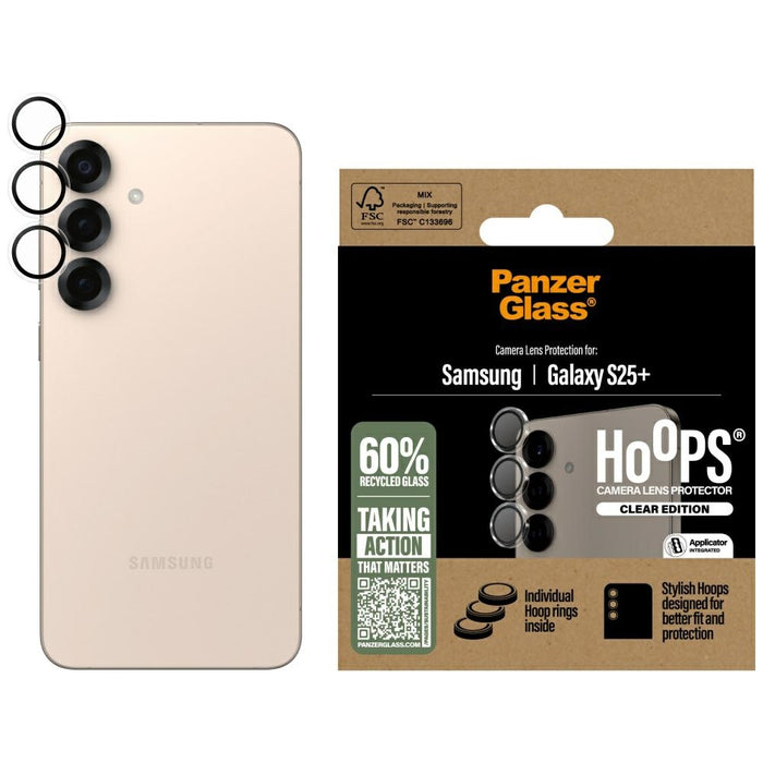 PanzerGlass Hoops Протектор за обектив от закалено стъкло за Samsung Galaxy S25+ Clear
