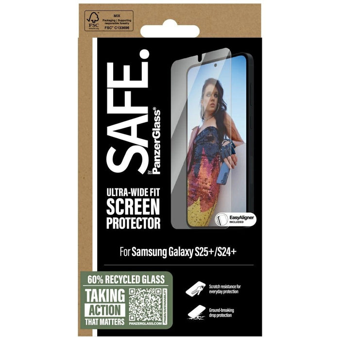 SAFE от PanzerGlass Ultra-Wide Fit Tempered Glass за Samsung Galaxy S25+