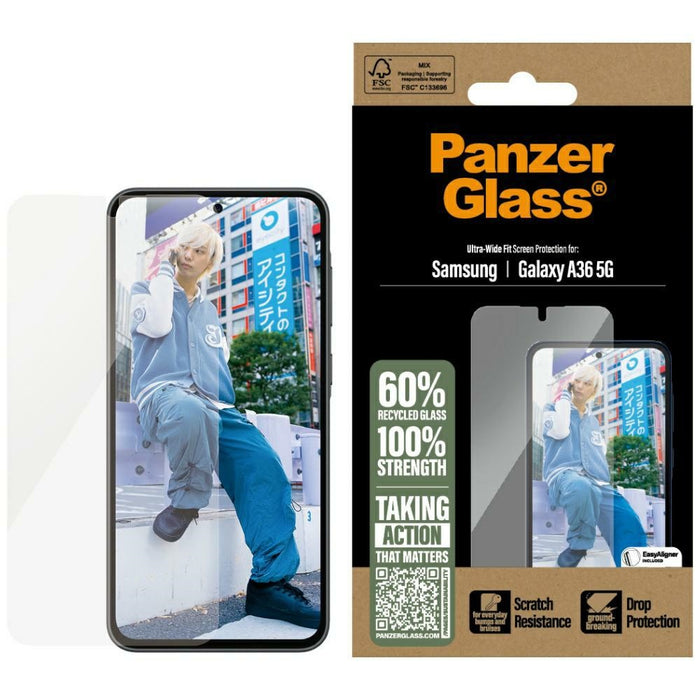 PanzerGlass Ultra-Wide Fit Tempered Glass за Samsung Galaxy A36 5G