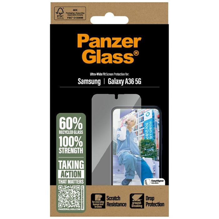 PanzerGlass Ultra-Wide Fit Tempered Glass за Samsung Galaxy A36 5G