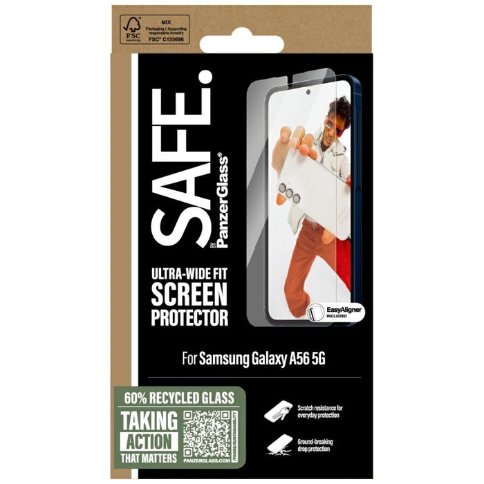 SAFE от PanzerGlass Ultra-Wide Fit Tempered Glass за Samsung Galaxy A56 5G